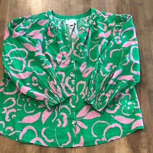 💚 Velvet By Graham & Spencer Women’s Valentina Peasant Blouse 🩷